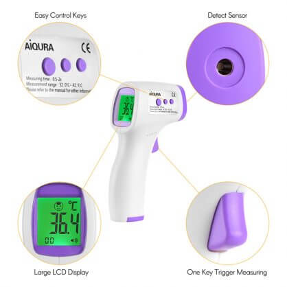 2021 Trends Aiqura AD801 Infrared Thermometer For Civil Use - BLUEPAR