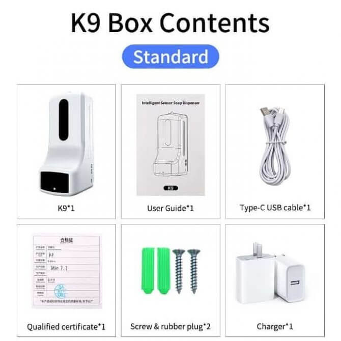 K9 intelligent sensor soap dispenser with thermometer - 图片 5